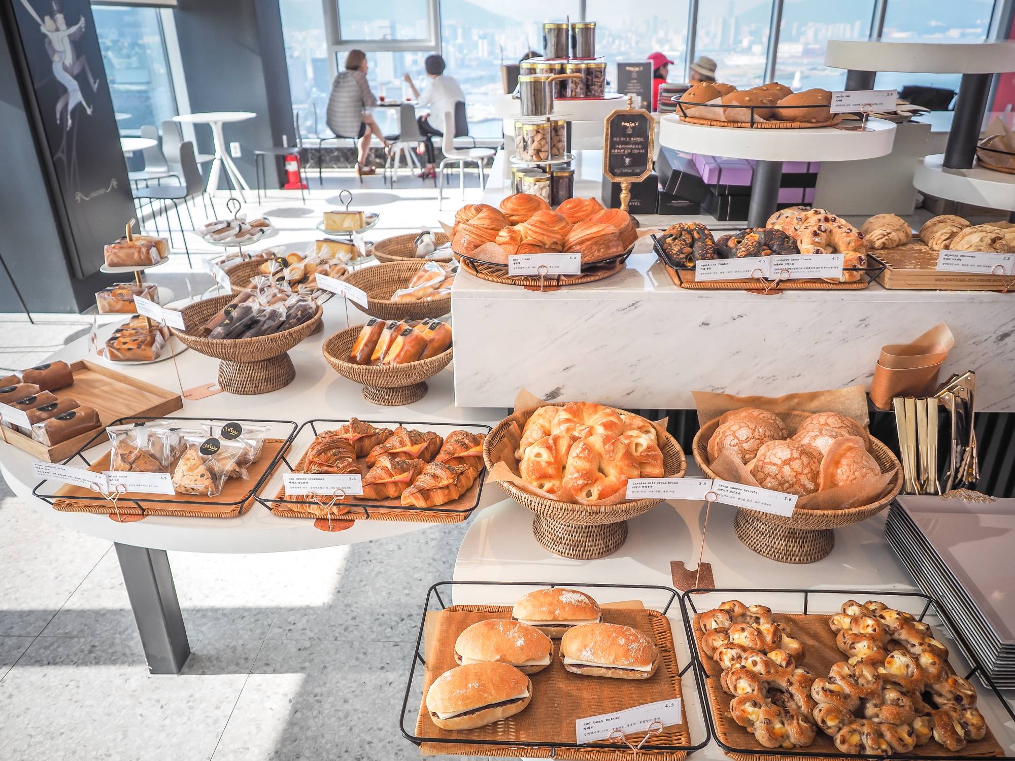 Fragrant baked items at Maxim’s de Paris Cafe